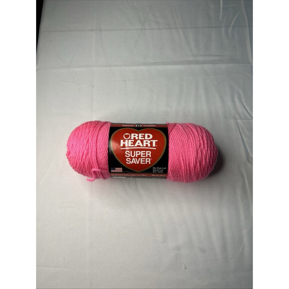 Red Heart Super Saver Yarn-Pretty n' Pink-364 Yards-100% Acrylic